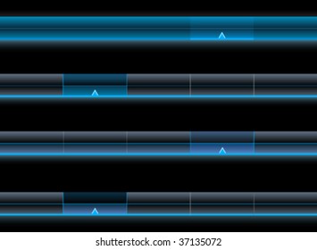 Set of glossy navigation bars