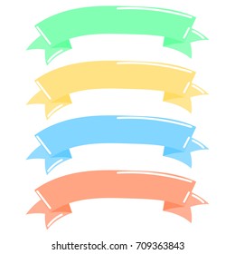 set glossy Ribbon Vector
