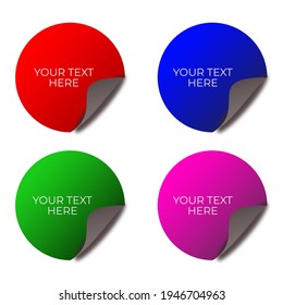 Set of glossy sales buttons or badges. Promotion product. text for advertising and sales. Vector.