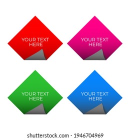 Set of glossy sales buttons or badges. Promotion product. text for advertising and sales. Vector.