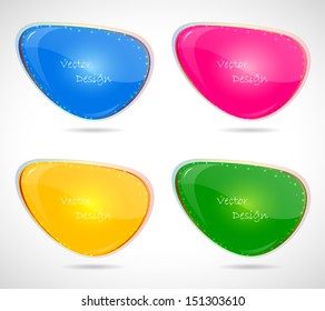 Set of glossy speech bubbles