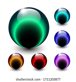 Conjunto de telas de mármol lacado. Ilustración del vector