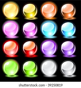 Set of glossy spheres