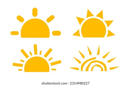 Conjunto de imágenes de sol brillantes