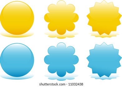 Set of glossy web badges