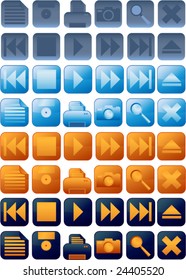 set of glossy web icons