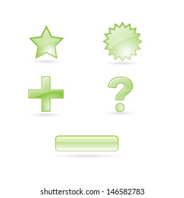 Set of glossy web icons; buttons, website buttons