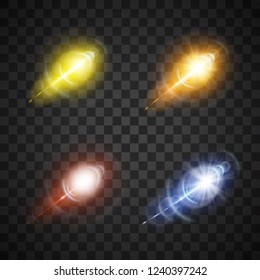 Set, glow light effect. Star burst with sparkles.Sun.