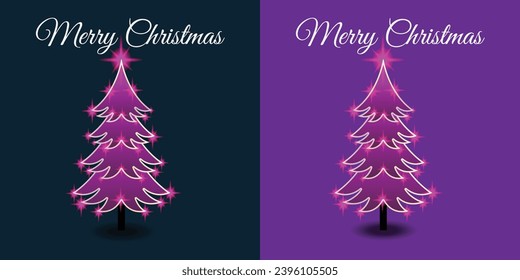 Set of Glowing Christmas trees, very unique, highly rendered, and attractive design idea. Exclusive and fresh artwork. It will blow upcoming Christmas. 