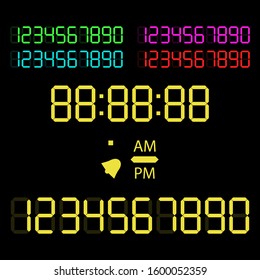 A set of glowing digital numbers.