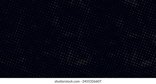 Set of glowing golden dots glitter overlapping on dark blue background. Collection of luxury and elegant halftone patterns with copy space