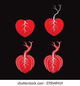 Set of The Glowing Heart and Tree