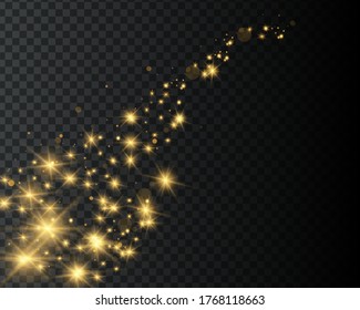Set of glowing light explodes on a transparent background. Sparkling magical dust particles. Bright Star. Transparent shining sun, bright flash. Vector sparkles. To center a bright flash. Christmas