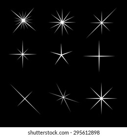 Set Vector Sparkles Star Stock Vector (Royalty Free) 264582284