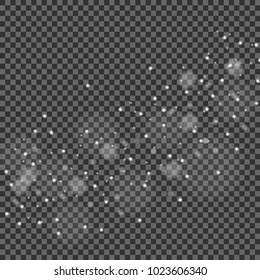 Set of glowing lights effects isolated on transparent background. Sun flash with rays and spotlight. Glow light effect. Star burst with sparkles.