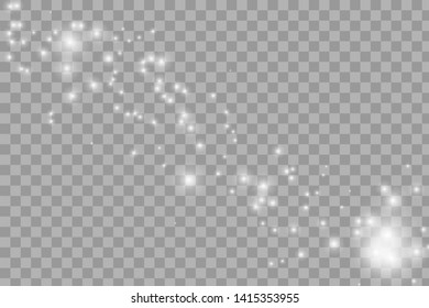 Set of glowing lights effects isolated on transparent background. Sun flash with rays and spotlight. Glow light effect. Star burst with sparkles.