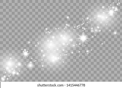 Set of glowing lights effects isolated on transparent background. Sun flash with rays and spotlight. Glow light effect. Star burst with sparkles.