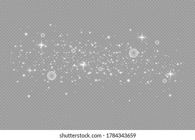 Set of glowing lights effects isolated on transparent background. Sun flash with rays and spotlight. Glow light effect. Star burst with sparkles.
