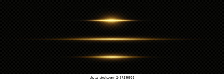 Set of glowing neon lines. The glare of a light beam.	
