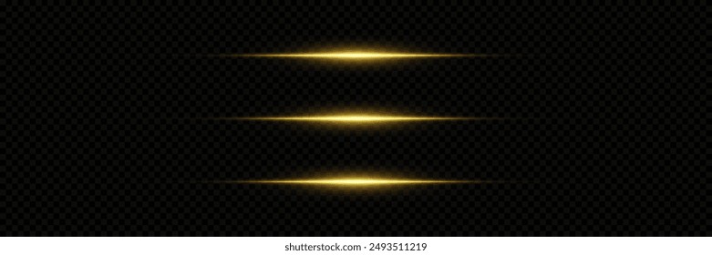 Set of glowing neon lines. The glare of a light beam.	
