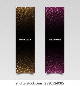 Set of glowing posters for celebration card. Christmas background template. Luxury background for greeting.