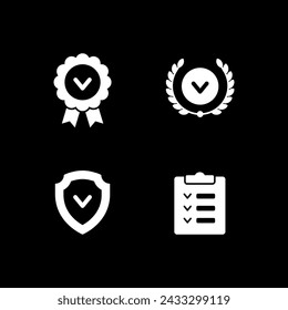 Establecer iconos de pictograma de la marca de verificación