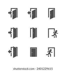 Set glyph icons of exit