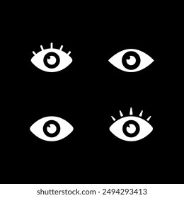 Set glyph icons of eye