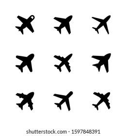 Set glyph icons of plane