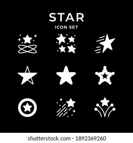 Set glyph icons of star