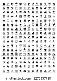 Set of Glyph Shopping Icons