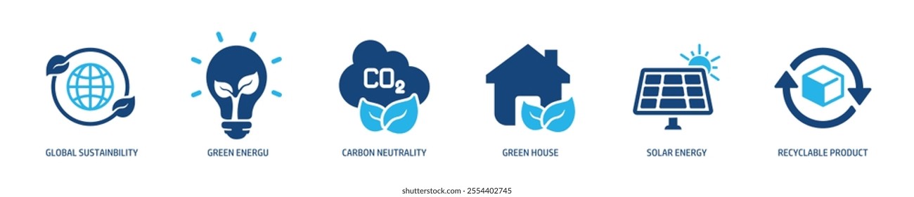 Set of glyph solid icons related net zero, ecology, environment, green energy. Perfect pixel on transparent background