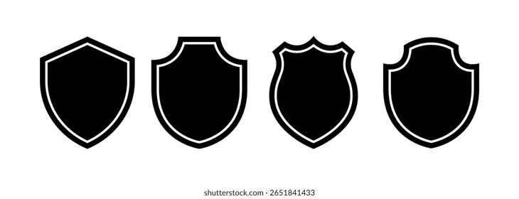 Conjunto De Escudos De Estilo Glifo