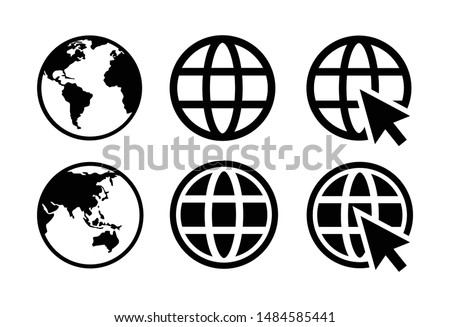 set of go to web icon vector