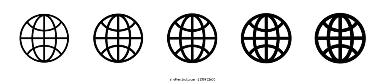 Set von Go to web icon Symbol Vektorgrafik