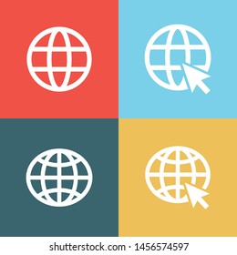 Set of go to website symbol vector