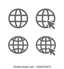 Set of go to website symbol vector