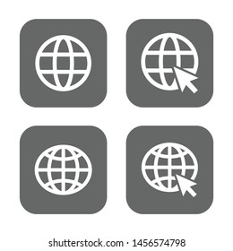 Set of go to website symbol vector