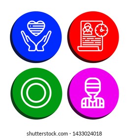 Set of goal icons such as Pride, Time management, Puck, Referee , goal