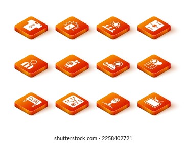 Set Goal soccer football, Championship tournament bracket, Football or referee, Air horn, Award cup and, shoes, match TV and Fan club icon. Vector