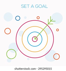 Set a goal vector illustration, which can be used in your webdesign.