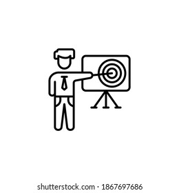 Icono de Establecer objetivos en vector. Logotipo