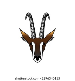 set of goat head vector isolated on white background. animal, goat, goat head, farm, zoo, nature, livestock, wild, wildlife,  mascot, meat, horn, black, white, sticker, clipart, vector illustration