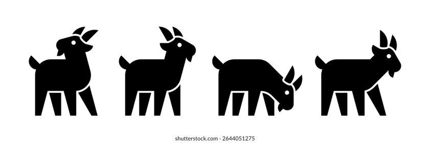 Logo de Goat. Diseño de iconos. Elementos de Plantilla