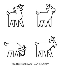 Logo de Goat. Diseño de iconos. Elementos de Plantilla