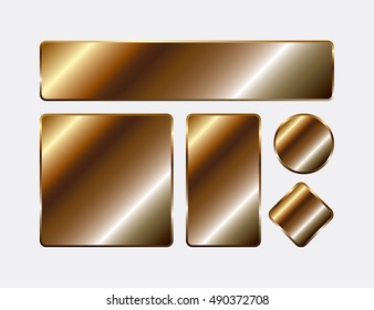A set of gold backgrounds. Vector.