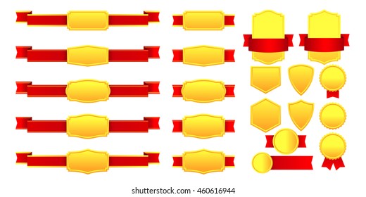 Set of gold badge