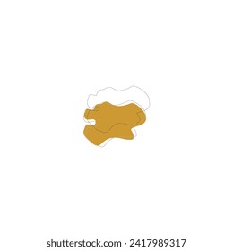 Goldblob mit Umrisslinien mit Golden