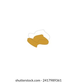 Goldblob mit Umrisslinien mit Golden