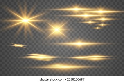 	
Set of gold bright beautiful stars. Light effect Bright Star. Beautiful light for illustration. Christmas star. White sparks sparkle with a special light. Vector sparkles on transparent background	
